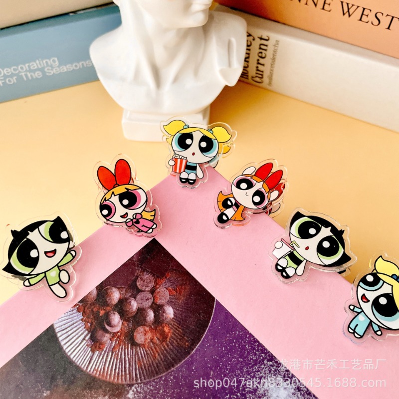 Office Tech Accessories - 6 Stück Kawaii The Powerpuffs Girls