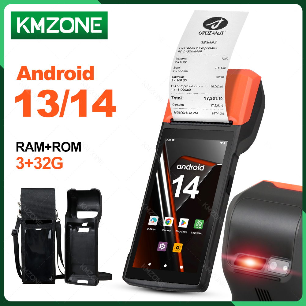 Pos Terminal Android - Handheld Android 13/14 PDA Drucker 58MM