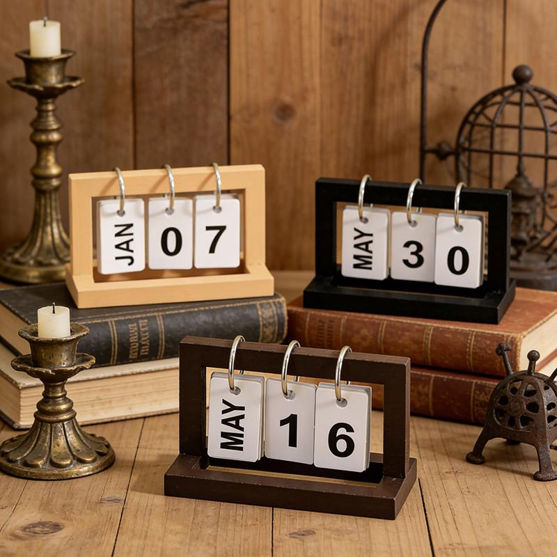 Office Tech Accessories - 【M】Mini-Kalender Büro-Schreibtisch-Dekoration Dekorations-Set Stehender Schreibtischkalender Arbeitsplatz-Deko
