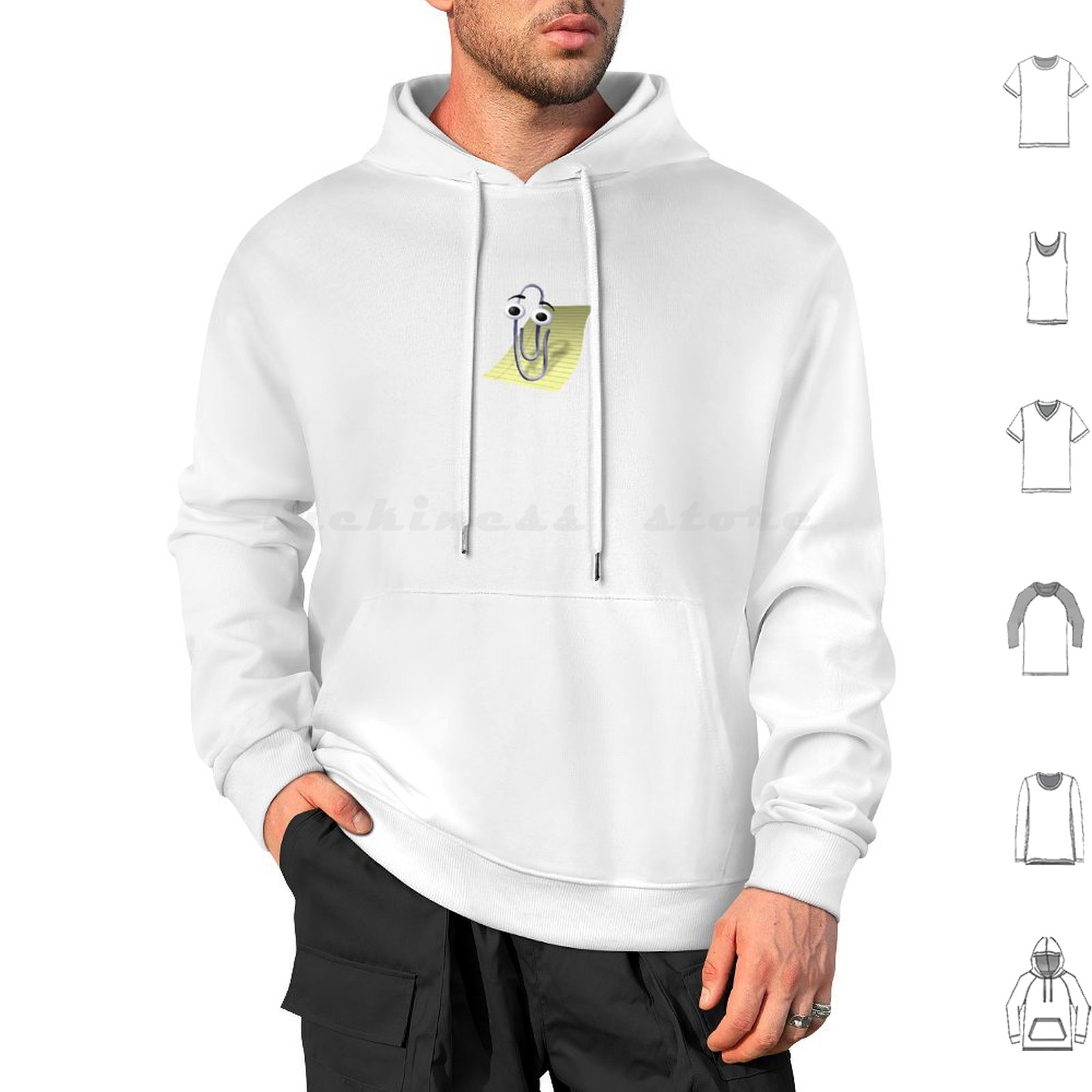 Office Print Tech - Microsoft Clippy Office Assistant Hoodies Langarm