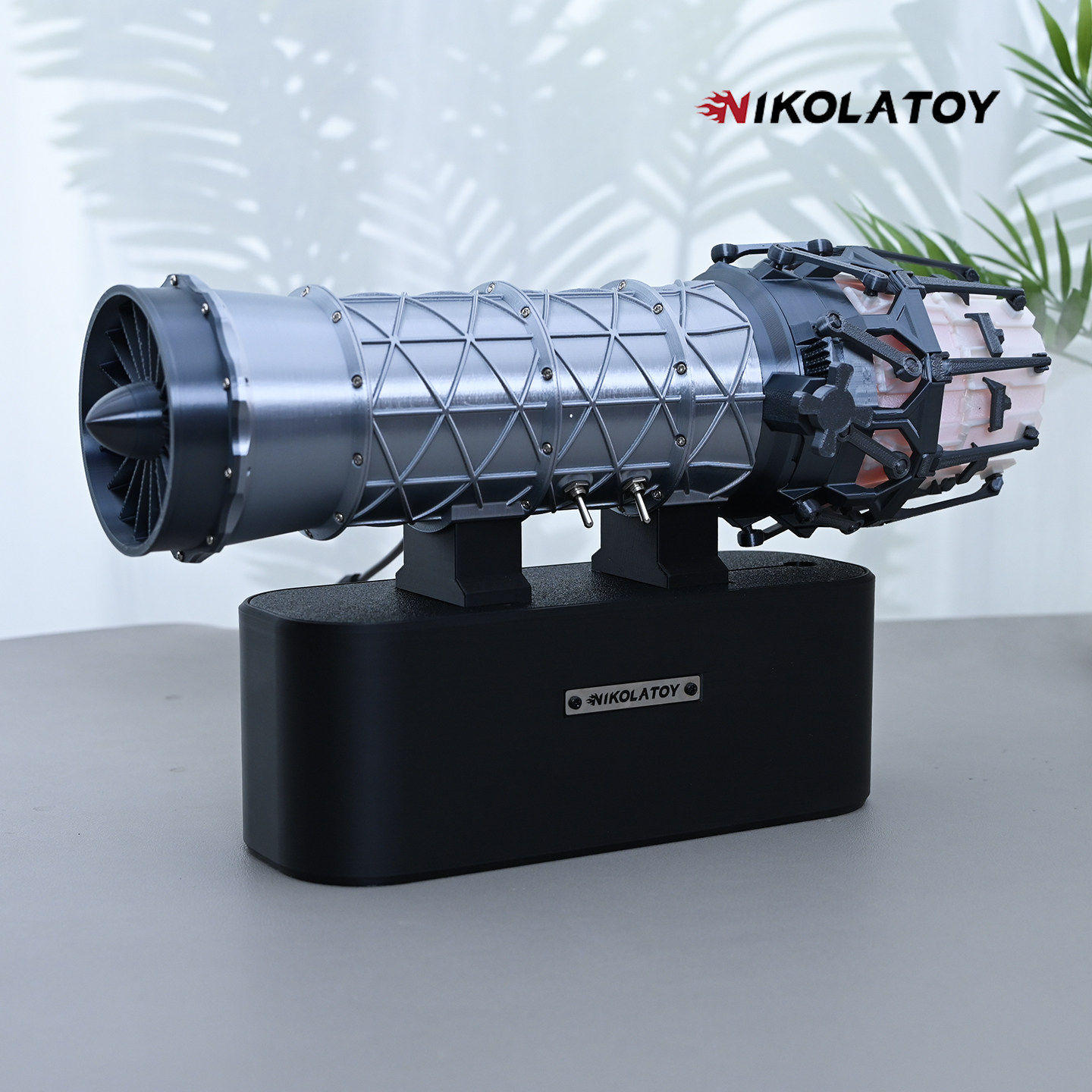 Office Tech Gifts - NIKOLATOY Turbofan-Motormodell Vektordüse Turbinen-Sprühbefeuchter Büro-Schreibtisch-Deko Kreatives