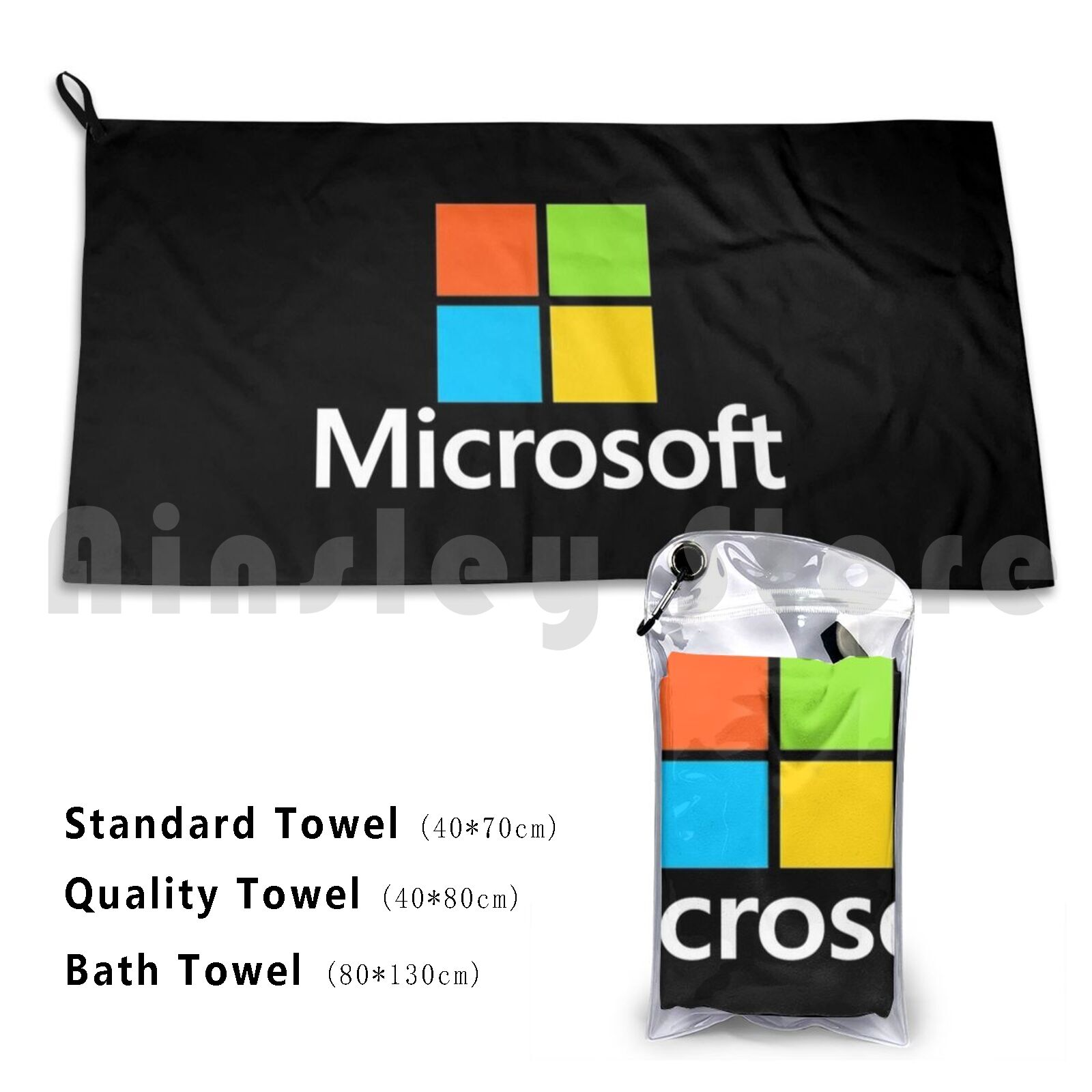 Office Tech Logo - Microsoft Typ Badetuch Strandkissen Microsoft Azure