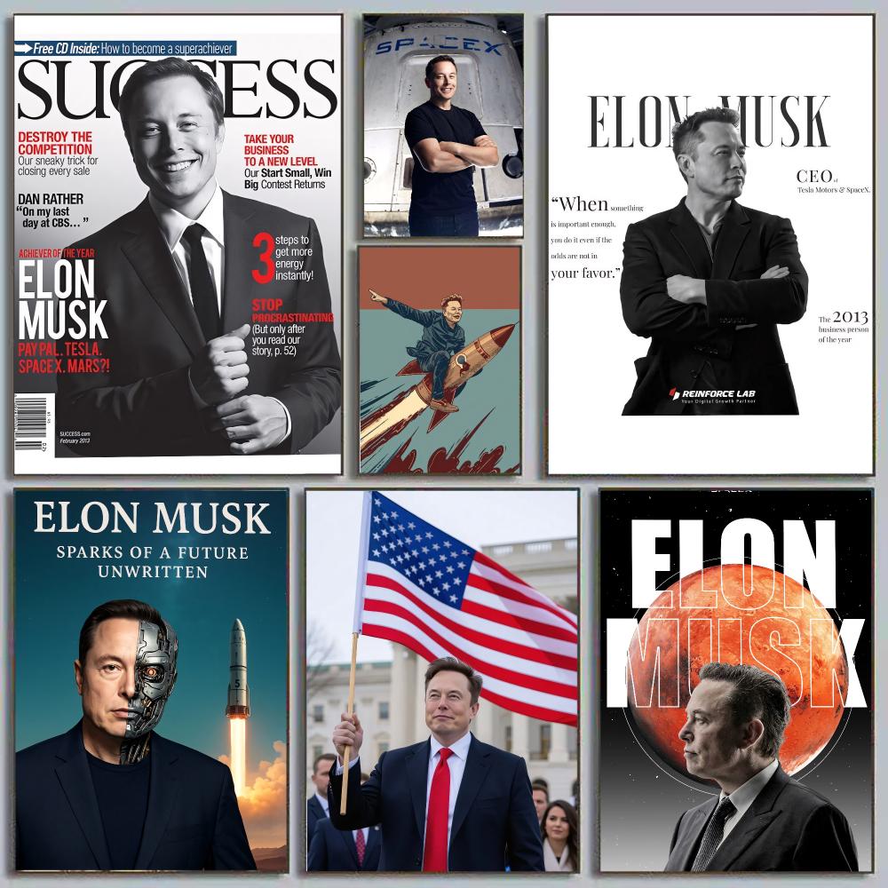 Office Print Tech - Elon Musk Dogefather Technologie-Visionär SpaceX CEO