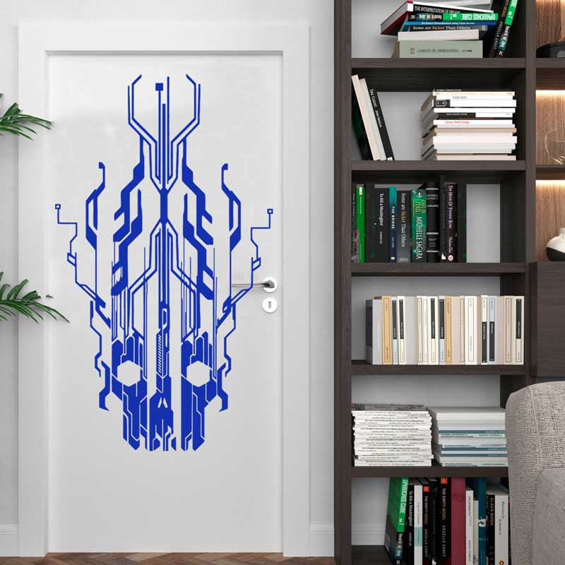 Chip Circuit Tech Skull Vinyl- – Office Tech Gifts Bewertung und Preis