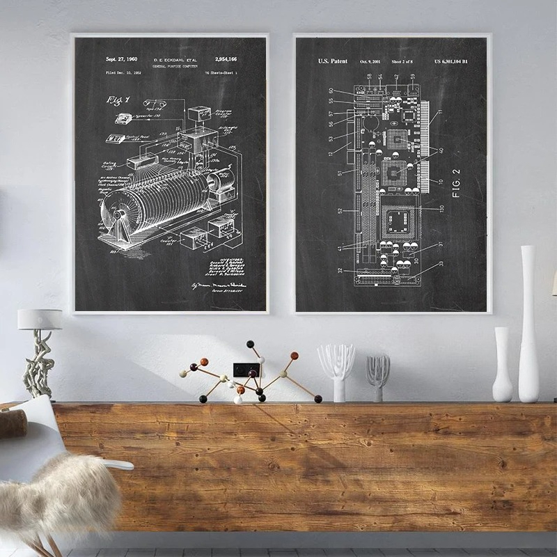 6-teiliges Vintage-Computer-Pa – Office Print Tech Bewertung und Preis